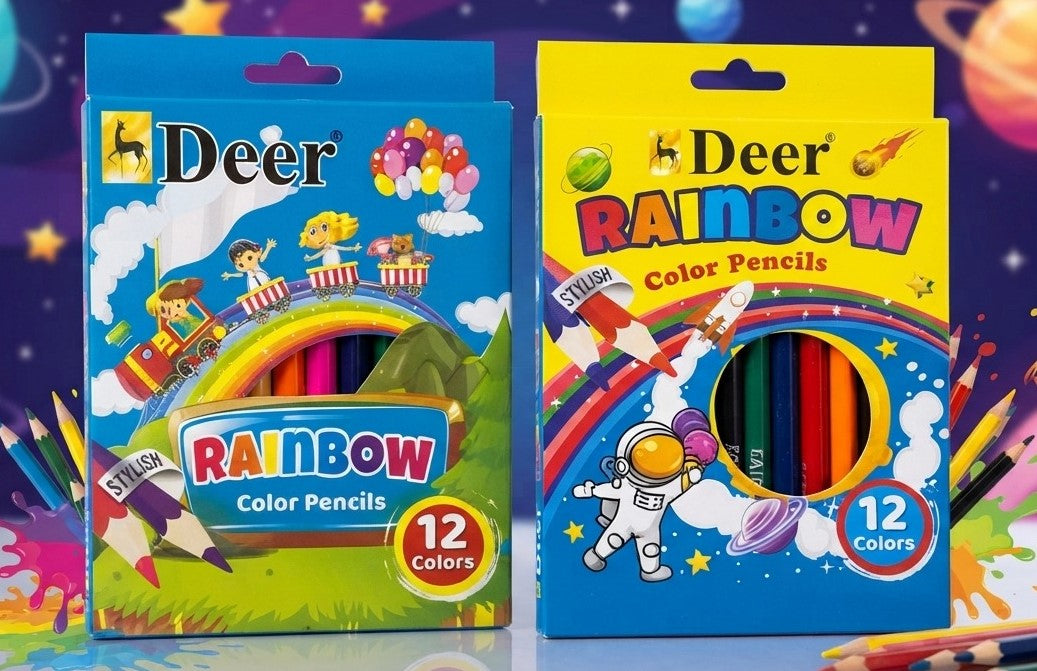 2 Packs of 12 Color Pencils –Vibrant Coloring Pencils for Kids, School, Drawing & Art Activities