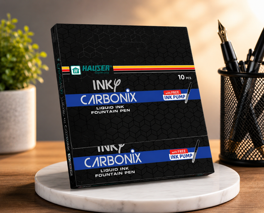 Carbonix Liquid Ink Fountain Pen Set with Ink Pump