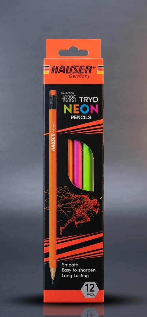 Neon Lead Pencils – 12 Pcs Pack